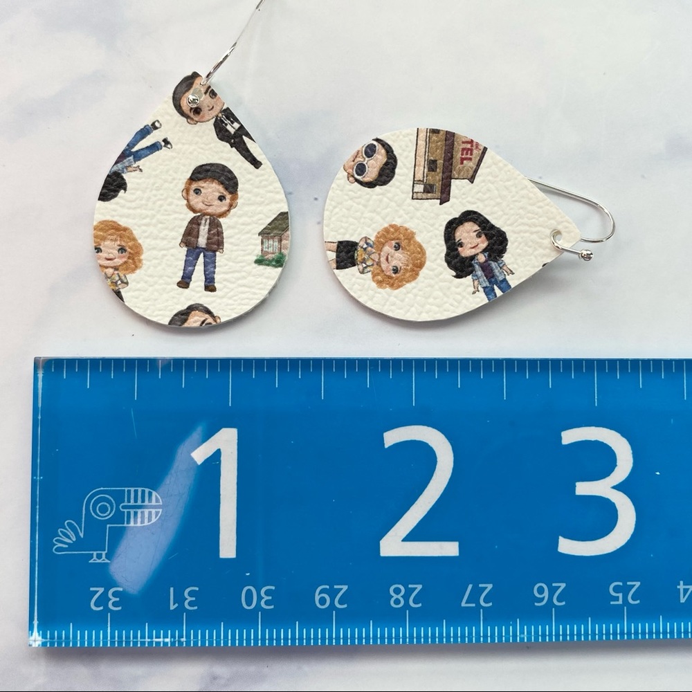 Schitt’s Creek vegan leather earrings, set 1 of 3 - Picture 3 of 3